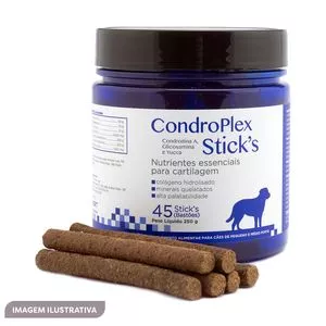Suplemento Alimentar CondroPlex Stick's<BR>- Uso Oral<BR>- 45 Bastões<BR>- 250g<BR>- Avert