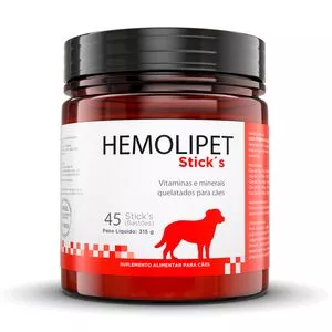 Suplemento Alimentar Hemolipet Sticks<BR>- Uso Oral<BR>- 45 Bastões<BR>- 315g<BR>- Avert