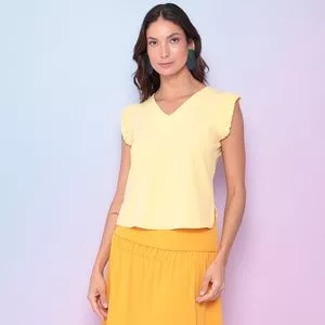 Blusa Lisa<BR>- Amarelo Claro