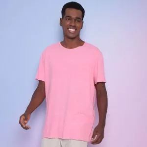 Camiseta E-Fabrics Com Cânhamo<BR>- Rosa