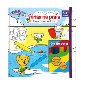 Livro Para Colorir - Férias Na Praia<BR>- Amarelo & Azul<BR>- 3,1x23x22,5cm<BR>- Toyster