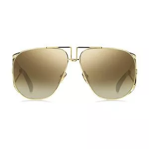 Óculos De Sol Arredondado<BR>- Dourado & Marrom<BR>- Givenchy
