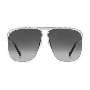 Óculos De Sol Quadrado<BR>- Cinza Escuro & Prateado<BR>- Givenchy