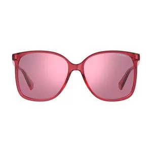Óculos De Sol Quadrado<BR>- Rosa & Vermelho<BR>- Polaroid
