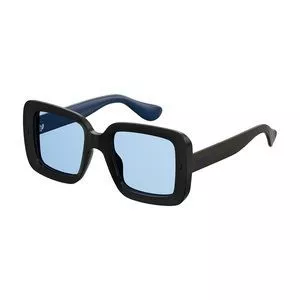 Óculos De Sol Retangular<BR>- Azul Claro & Preto<BR>- Havaianas