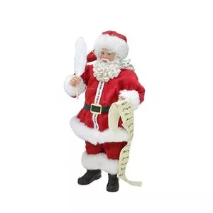Papai Noel Decorativo         <BR>- Vermelho & Branco<BR>- 27,5x14x10,5cm<BR>- Mabruk