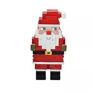 Papai Noel Pixel<BR>- Vermelho & Branco<BR>- 14x6,5x4,5cm<BR>- Mabruk