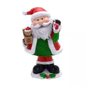 Papai Noel Decorativo<BR>- Vermelho & Branco<BR>- 13x7x5,5cm<BR>- Mabruk