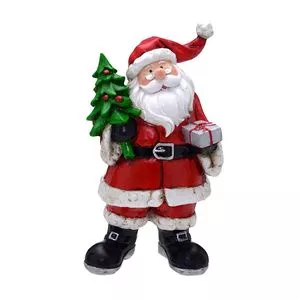 Papai Noel Decorativo<BR>- Vermelho & Branco<BR>- 18x9x8cm<BR>- Mabruk