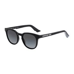 Óculos De Sol Arredondado<BR>- Preto & Cinza Escuro<BR>- Dior Homme