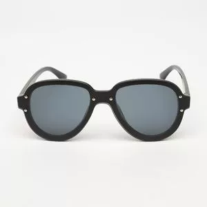 Óculos De Sol Arredondado<BR>- Preto<BR>- Triton Eyewear