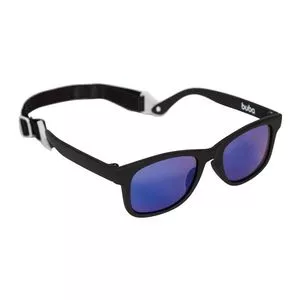 Óculos De Sol Baby Com Alça Ajustável<BR>- Preto & Azul<BR>- 17x6x2cm