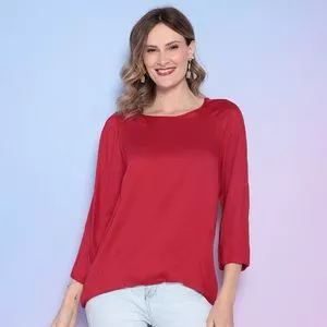 Blusa Com Zíper<BR>- Vermelha