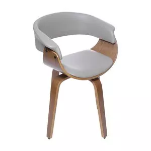 Cadeira Barcelona<BR>- Cinza & Marrom Claro<BR>- 78x60x40cm<BR>- Or Design