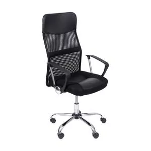 Cadeira Office Smart<BR>- Preta & Prateada<BR>- 118,5x61x51cm<BR>- Or Design