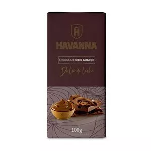 Chocolate Em Tablete<BR>- Meio Amargo<BR>- 100g<BR>- Havanna