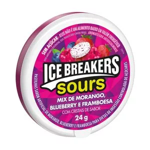 Ice Breakers Sours<BR>- Morango, Blueberry & Framboesa<BR>- 24g<BR>- Ice Breakers