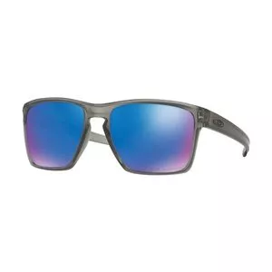 Óculos De Sol Retangular<BR>- Azul & Cinza<BR>- Oakley