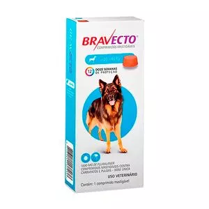 Bravecto<BR>- Via Oral<BR>- 1 comprimido<BR>- Bravecto
