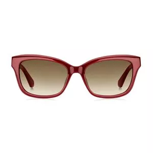 Óculos De Sol Quadrado<BR>- Vermelho & Dourado<BR>- Kate Spade