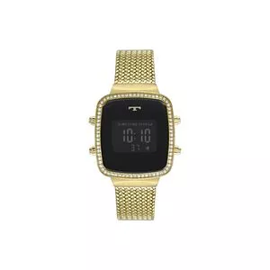 Relógio Digital BJ3478AA-4P<BR>- Dourado & Preto<BR>- Technos