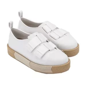 Melissa Easy Sneaker<BR>-Branca<BR>-Entressola: 3,4cm
