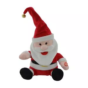 Papai Noel Decorativo<BR>- Vermelho & Branco<BR>- 26,5x20x17cm<BR>- Mabruk
