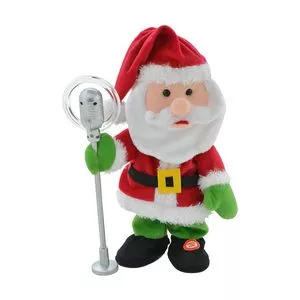 Papai Noel Decorativo<BR>- Vermelho & Branco<BR>- 34x18,5x14cm<BR>- Mabruk