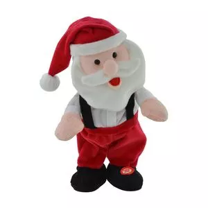 Papai Noel Decorativo<BR>- Vermelho & Branco<BR>- 33x20x12cm<BR>- Mabruk