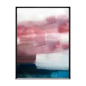Quadro Abstrato<BR>- Rosa & Azul Escuro<BR>- 90x70x5cm<BR>- Arte Própria