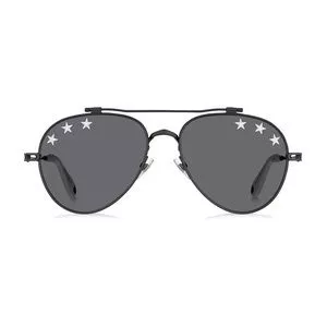 Óculos De Sol Aviador<BR>- Preto & Branco<BR>- Givenchy