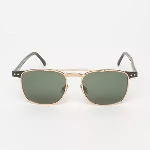 Óculos De Sol Quadrado<BR>- Verde & Dourado<BR>- Jimmy Choo