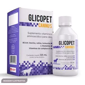Suplemento Vitamínico Aminoácido Glicopet Caninu's<BR>- Uso Oral<BR>- 125ml<BR>- Avert