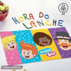 Jogo De Toalhas Para Lancheira Mundo Bita®<BR>- Rosa & Amarelo<BR>- 12Pçs<BR>- Lepper