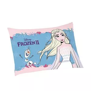 Fronha Frozen®<BR>- Azul & Rosa Claro<BR>- 70x50cm<BR>- Lepper