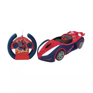 Carrinho Overdrive Spiderman®<BR>- Vermelho & Azul<BR>- 17,5x30x17cm<BR>- Candide