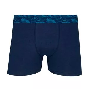 Cueca Boxer Lupo® <BR>- Azul Marinho & Azul