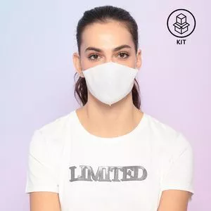 Kit De Máscaras De Proteção<BR>- Branco<BR>- 10Pçs