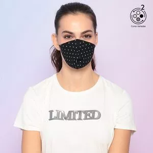 Kit De Máscaras De Proteção<BR>- Rosa Claro & Preto<BR>- 2Pçs