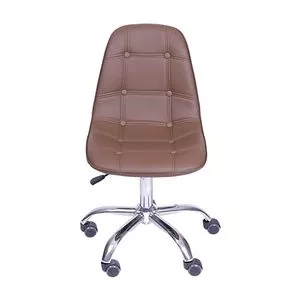 Cadeira Eames DKR Botonê<BR>- Café & Prateada<BR>- 83x44x39cm<BR>- Or Design
