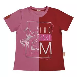 Camiseta The Part M<BR>- Rosa & Vermelha<BR>- Newtee