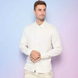 Camisa Básica <BR>- Off White
