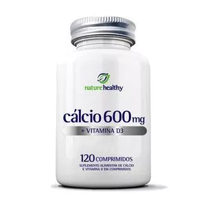 Cálcio 600mg + Vitamina D3<BR>- 120 Comprimidos<BR>- Nature Healthy