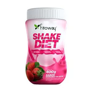 Shake Diet<BR>- Morango Silvestre<BR>- 400g<BR>- Fitoway