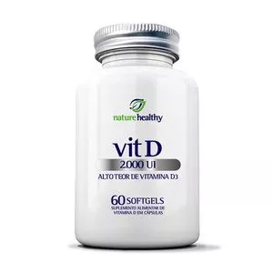 Vitamina D 2000UI<BR>- 60 Cápsulas<BR>- Nature Healthy