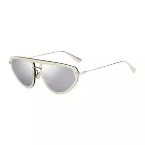 Óculos De Sol Arredondado<BR>- Cinza & Prateado<BR>- Dior