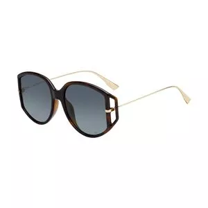 Óculos De Sol Arredondado<BR>- Azul & Marrom<BR>- Dior