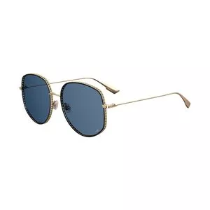Óculos De Sol Arredondado<BR>- Azul & Prateado<BR>- Dior