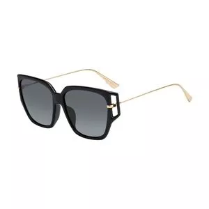 Óculos De Sol Arredondado<BR>- Preto & Dourado<BR>- Dior