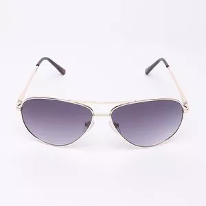Óculos De Sol Aviador<BR>- Dourado & Preto<BR>- Triton Eyewear